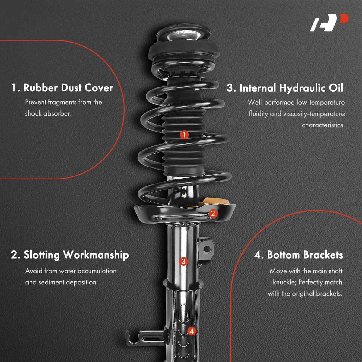 Set of 2 Strut and Coil Spring Assembly for Subaru Impreza (2004–2007) 172414, 172415, 172439, 172440