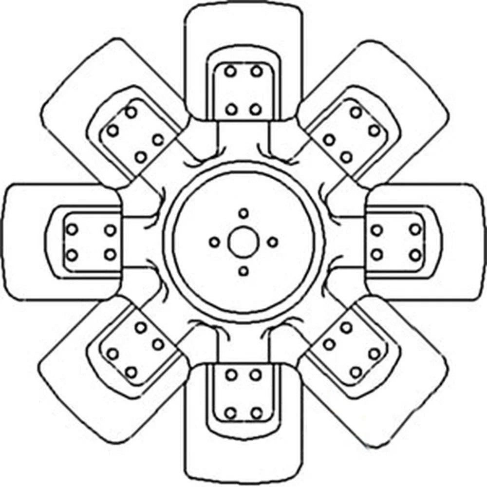 8-Blade Radiator Fan for John Deere Skidder 440C 440D 448D 540B 540D (Fits AR85892)