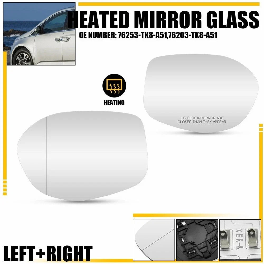 Mirror Glass for Honda Odyssey (2014–2017) Driver & Passenger Side Replacement