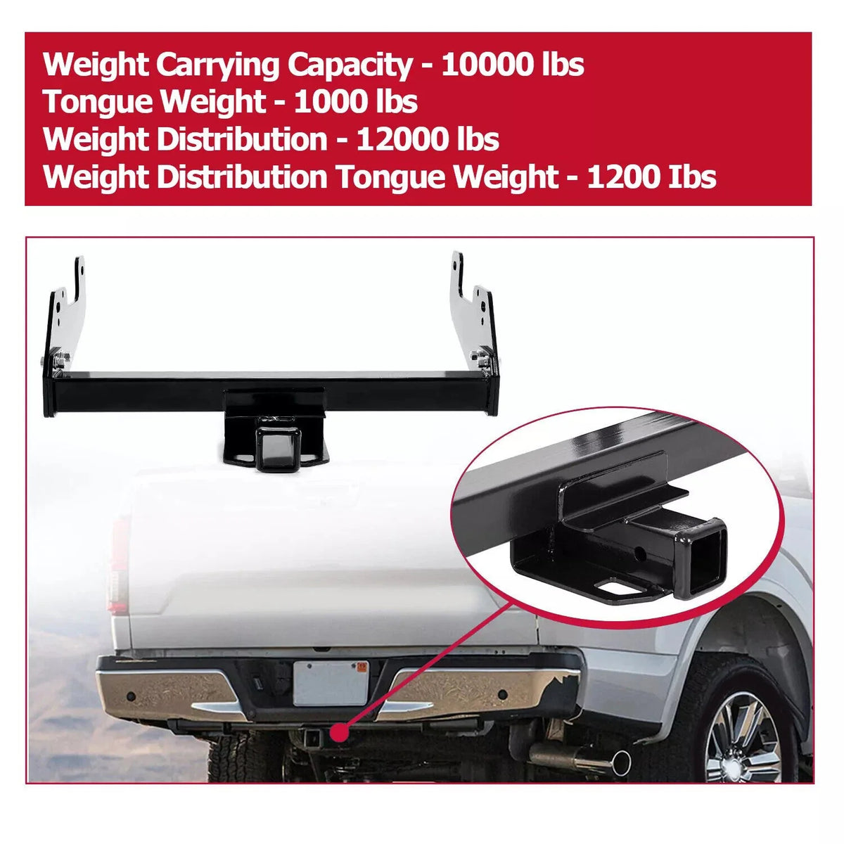 Heavy Duty Trailer Hitch Receiver for Ford F150 (2015–2026)