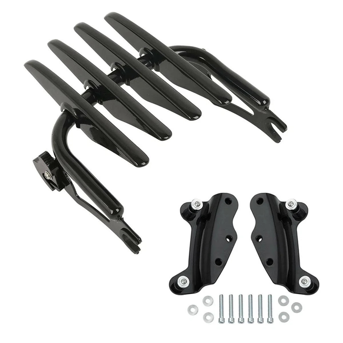 Luggage Rack for Harley Touring (2009–2013) - Black Stealth, Docking Hardware
