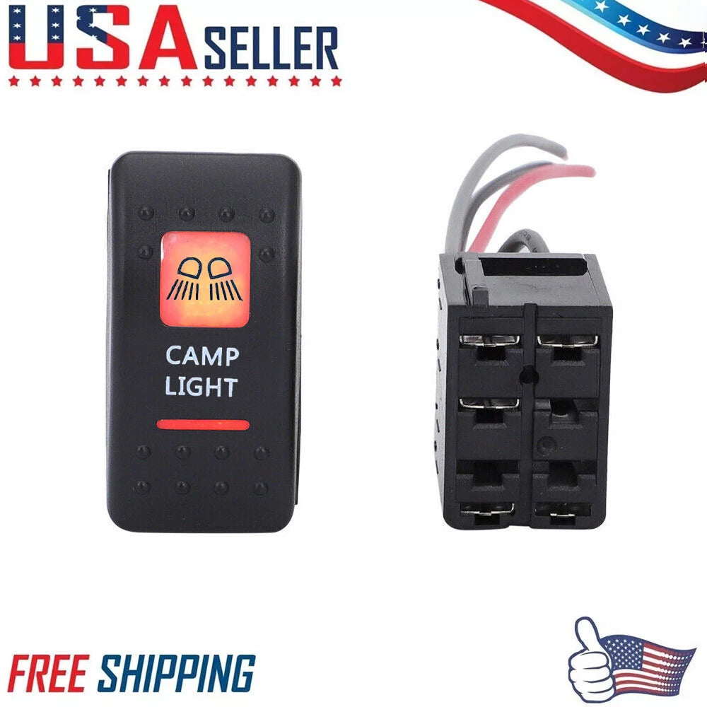 Lighted CAMP Switch Rocker Amber Orange for Can Am Maverick Commander Defender