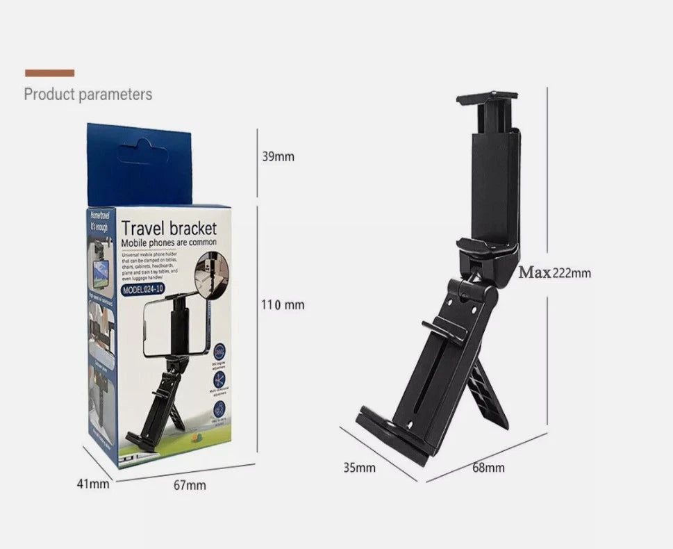 Universal Airplane Phone Mount Rotating Desk Holder Clamp 360°
