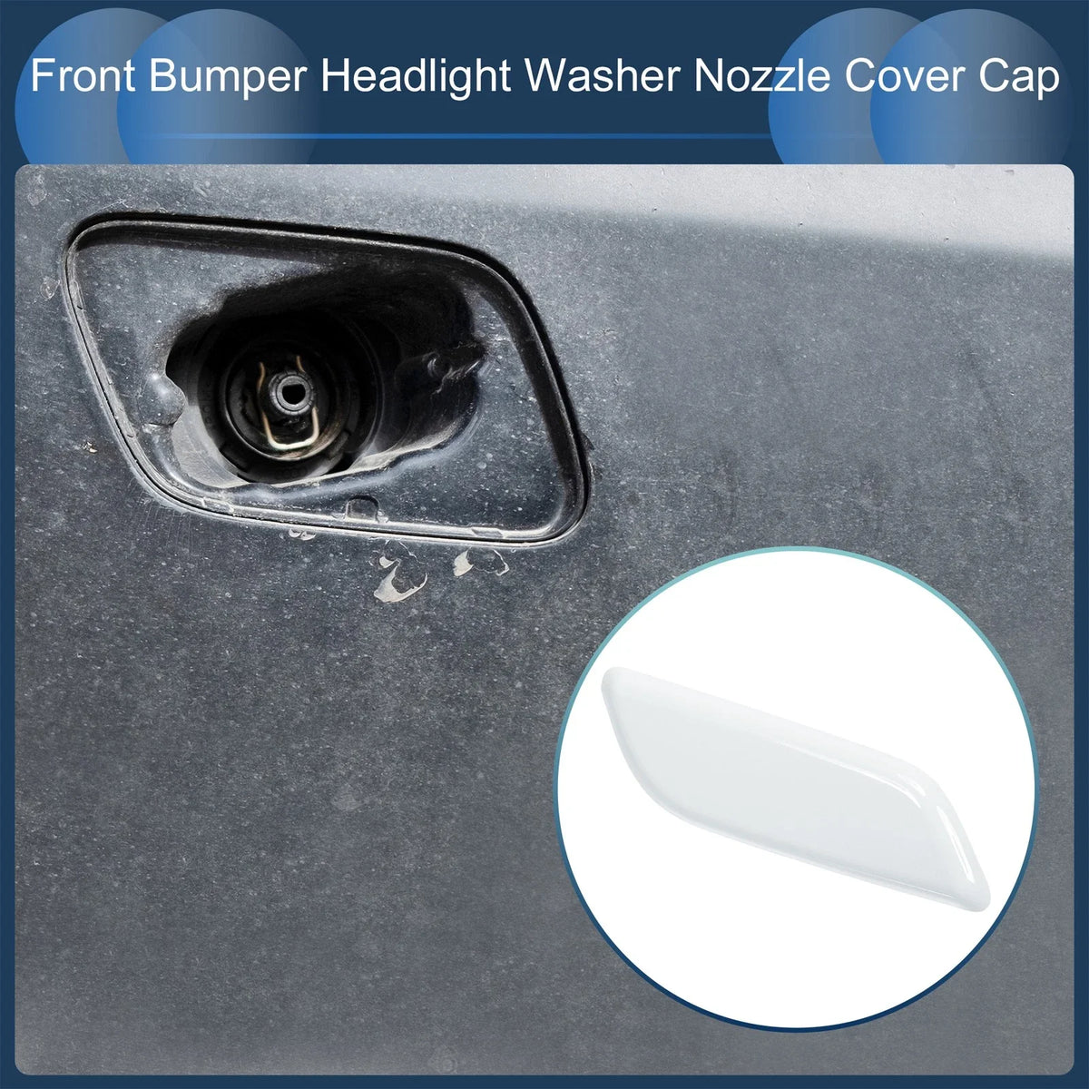 Front Right Washer Nozzle Cover Cap for Honda Accord VIII (2011–2013) White