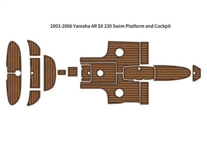 Traction Mats for Yamaha Jet Boat SX230 AR230 (2003–2006) Brown/Black
