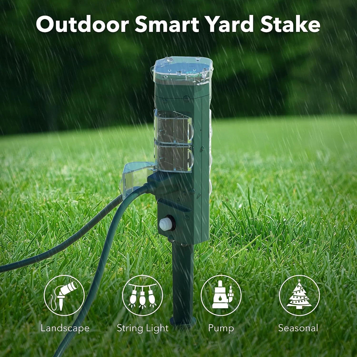 6-Outlet Waterproof Smart Plug for Outdoor Use