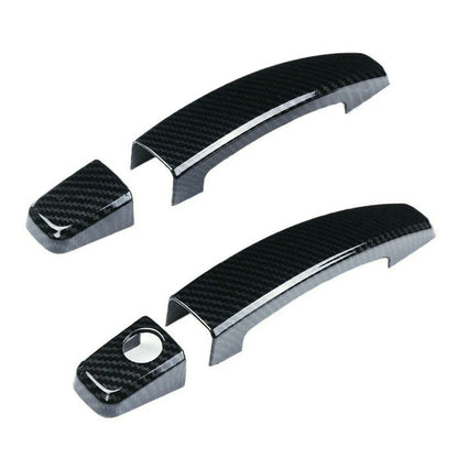 2PC Carbon Fiber Door Handle Cover Trim for Chevrolet Camaro (2010–2015)