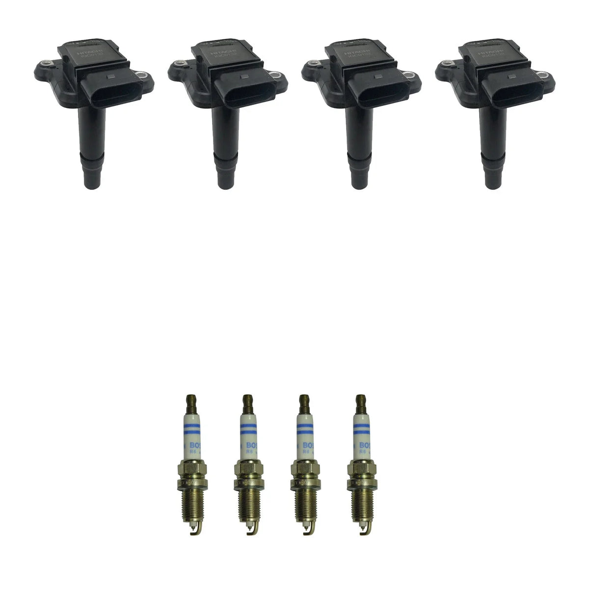 Set of 4 Ignition Coils & Spark Plugs for Audi A4 1.8 L4 (2000–2006)