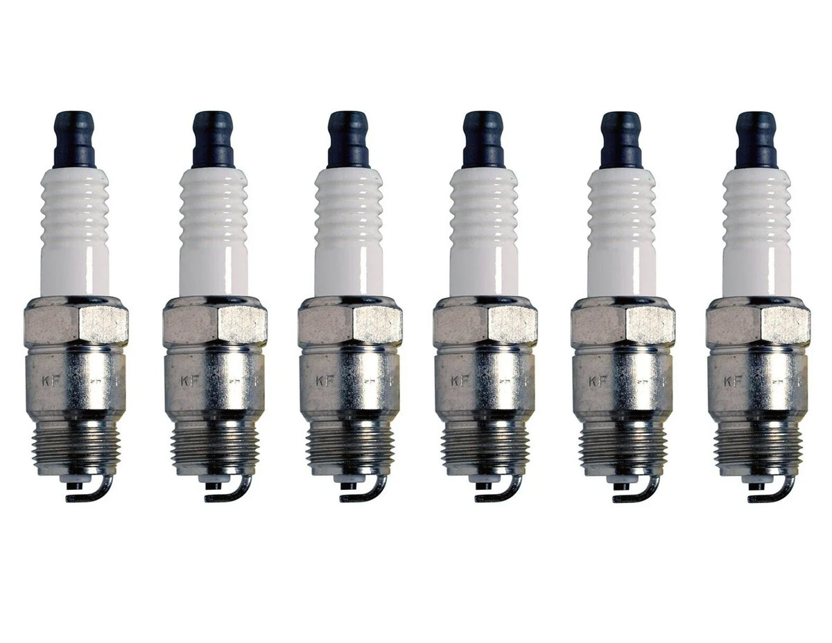 Set of 6 U-Groove Spark Plugs Gap 0.035 for V6 L6