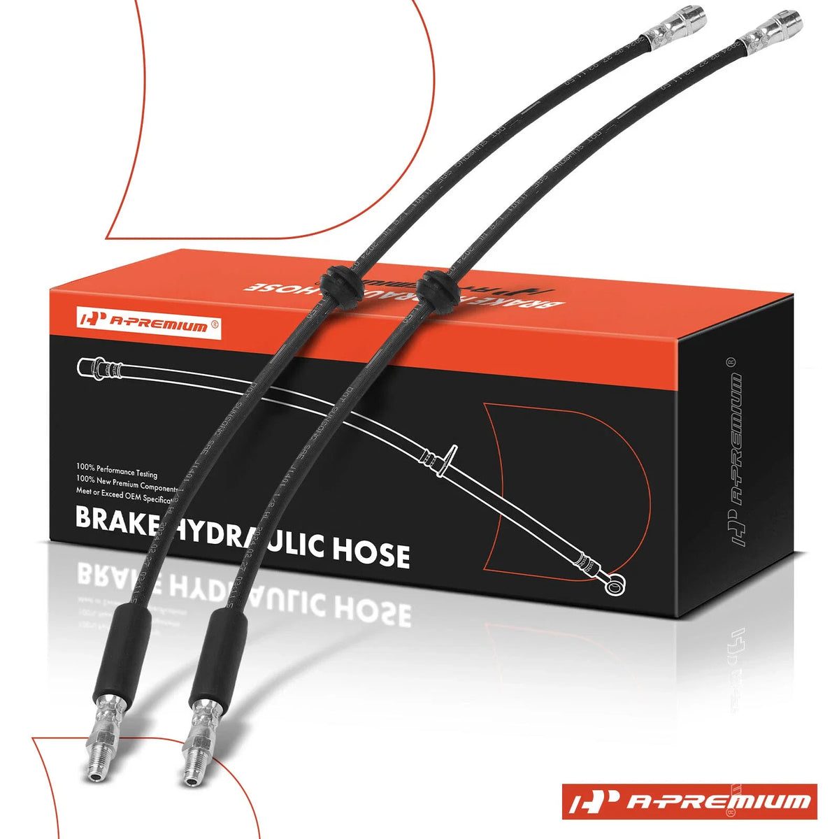 2X Front Brake Hydraulic Hose for Mercedes-Benz C350 (2009)