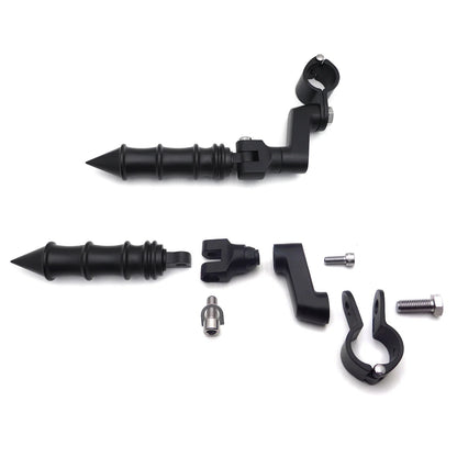 Black Bamboo Footrest Mounting Clamp 1.25" for Harley Sportster 883 1200 (2004–2023)