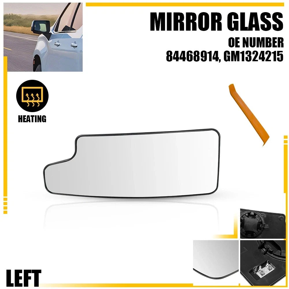 Heated Mirror Glass Left Side for Chevy Silverado 1500 2500 HD 3500 HD (2020–2021)