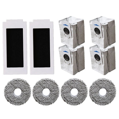 12-Piece HEPA Filter Dust Bag Cleaning Pad Kit for DEEBOT T30S PRO