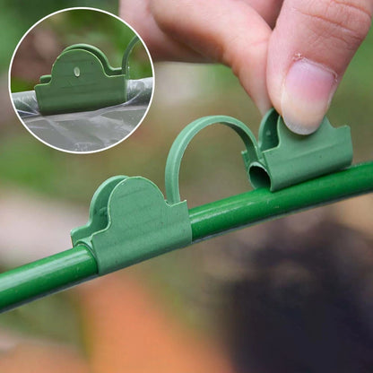 20X Greenhouse Film Clips for Shade Net Row Cover Tunnel Hoops