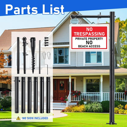 100" Real Estate Sign Post for Realtor Yard Display