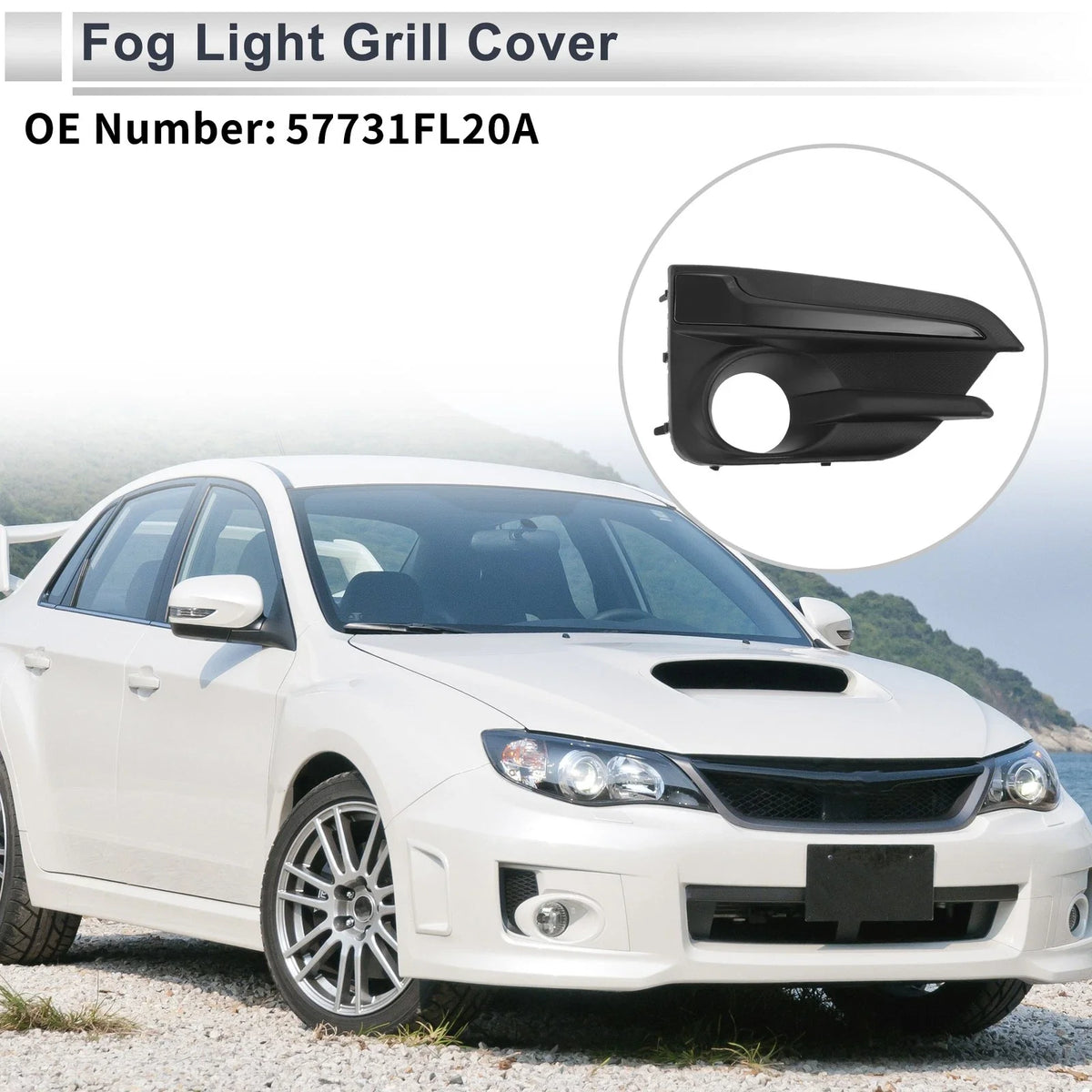 1 Pcs Fog Light Grill for Subaru Impreza (2017–2019) No. 57731FL20A