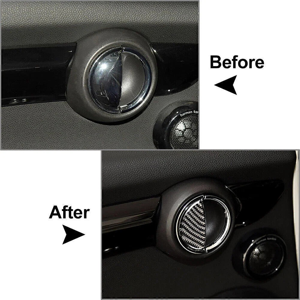 2X Carbon Fiber Door Handle Cover Trim for BMW Mini Cooper (2003–2018)