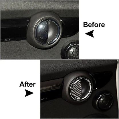 2X Carbon Fiber Door Handle Cover Trim for BMW Mini Cooper (2003–2018)