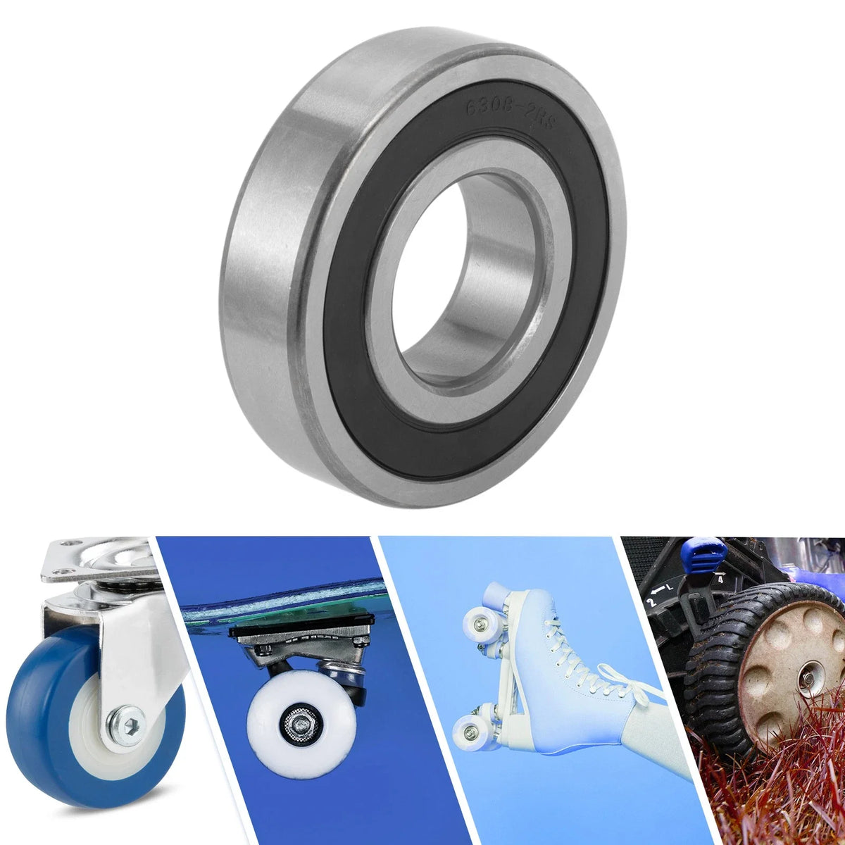 6308DDU Deep Groove Ball Bearings for Scooter Skateboard Wheel (40x90x23mm)