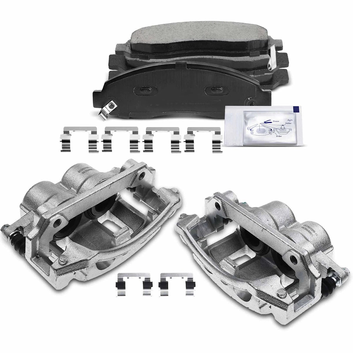 2X Brake Kit with Calipers Front for Dodge Dakota (2003–2004) 18103149, 5093388AA, 5096312AA, 18B4863, 5093353AA, 18B4862