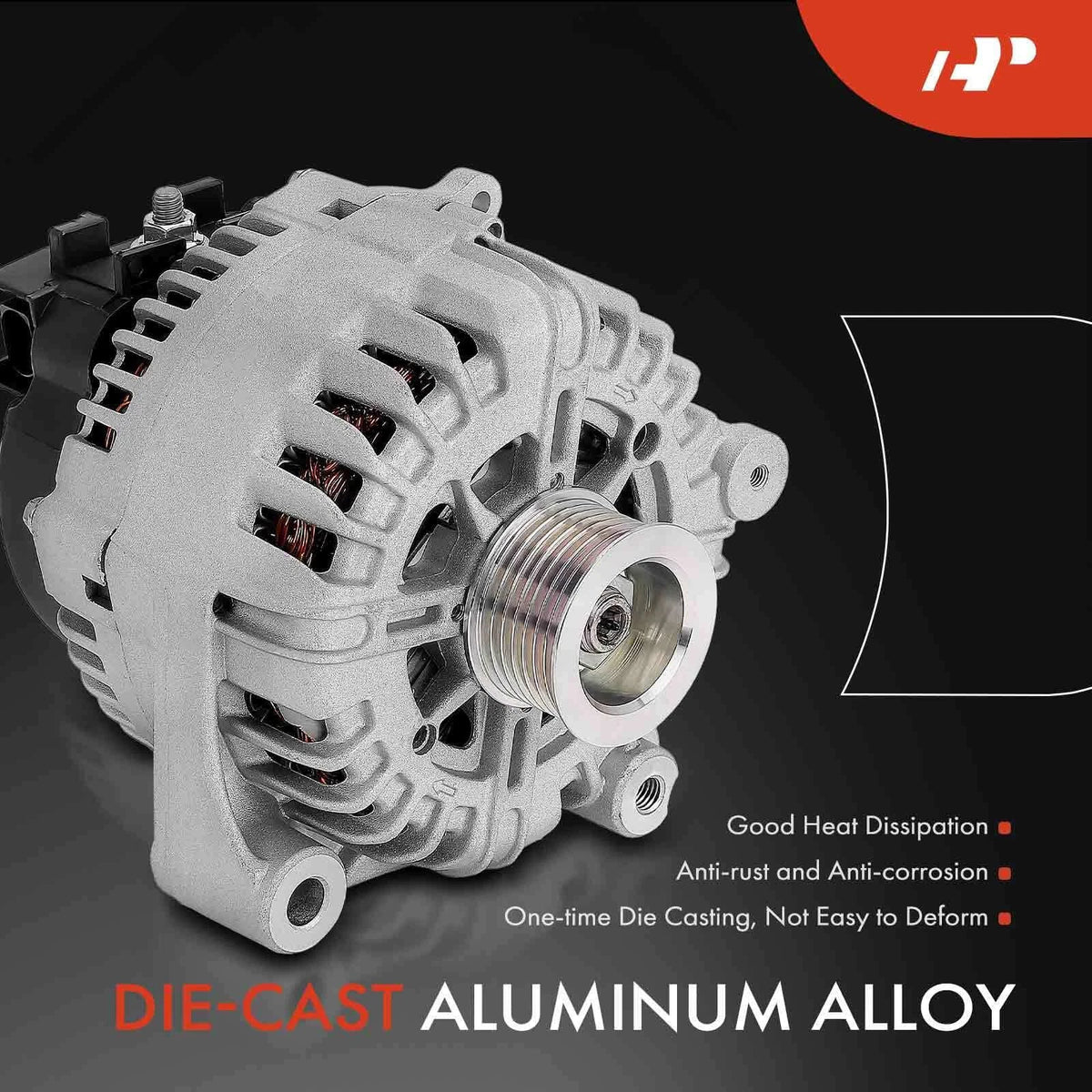 Alternator for BMW X5 E70 (2007–2010) 4.8L 180A 12V 7-Groove Pulley