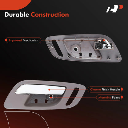 2X Front Plastic Interior Door Handle for Chevrolet Silverado 1500 GMC (1999–2023) - 15920698, 15935955, 81183, 81190