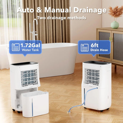 Smart Dehumidifier for Home Basement (Max 80 Pint)