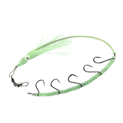 33cm Saltwater Trolling Lure for Fishing (PVC, Metal, Glow Beads)