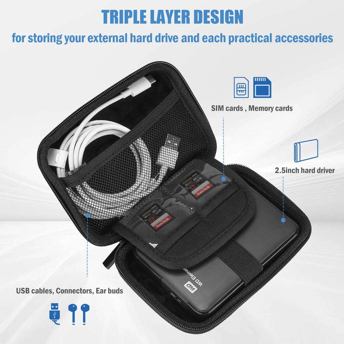 External Hard Drive Case for Seagate Portable, WD nnn1