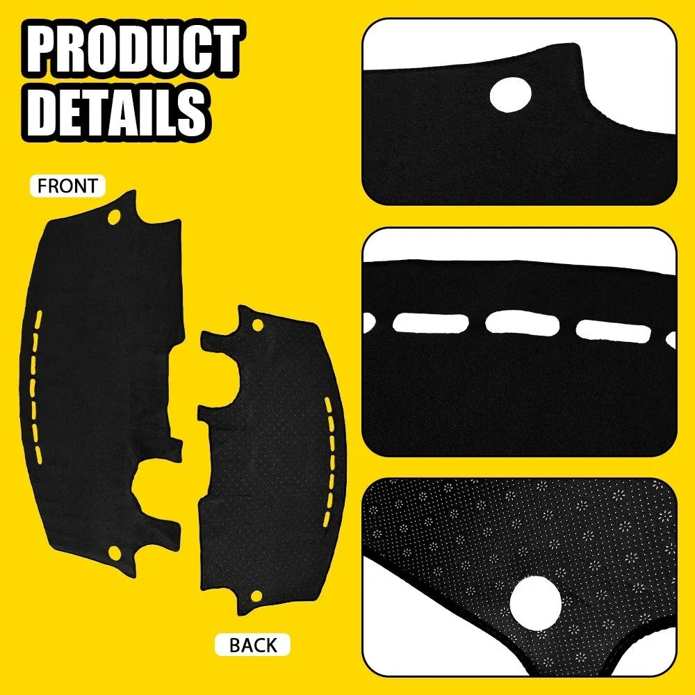 Dash Cover Mat for VW Volkswagen Beetle (1998–2010) Black Carpet 1-5X