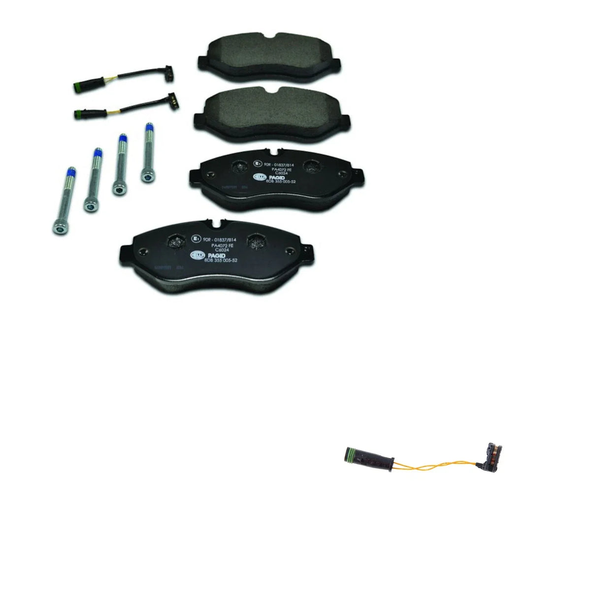 Hella Front Low-Met Disc Brake Pad w/Sensor Kit for Benz Metris W447 (2016–2018)