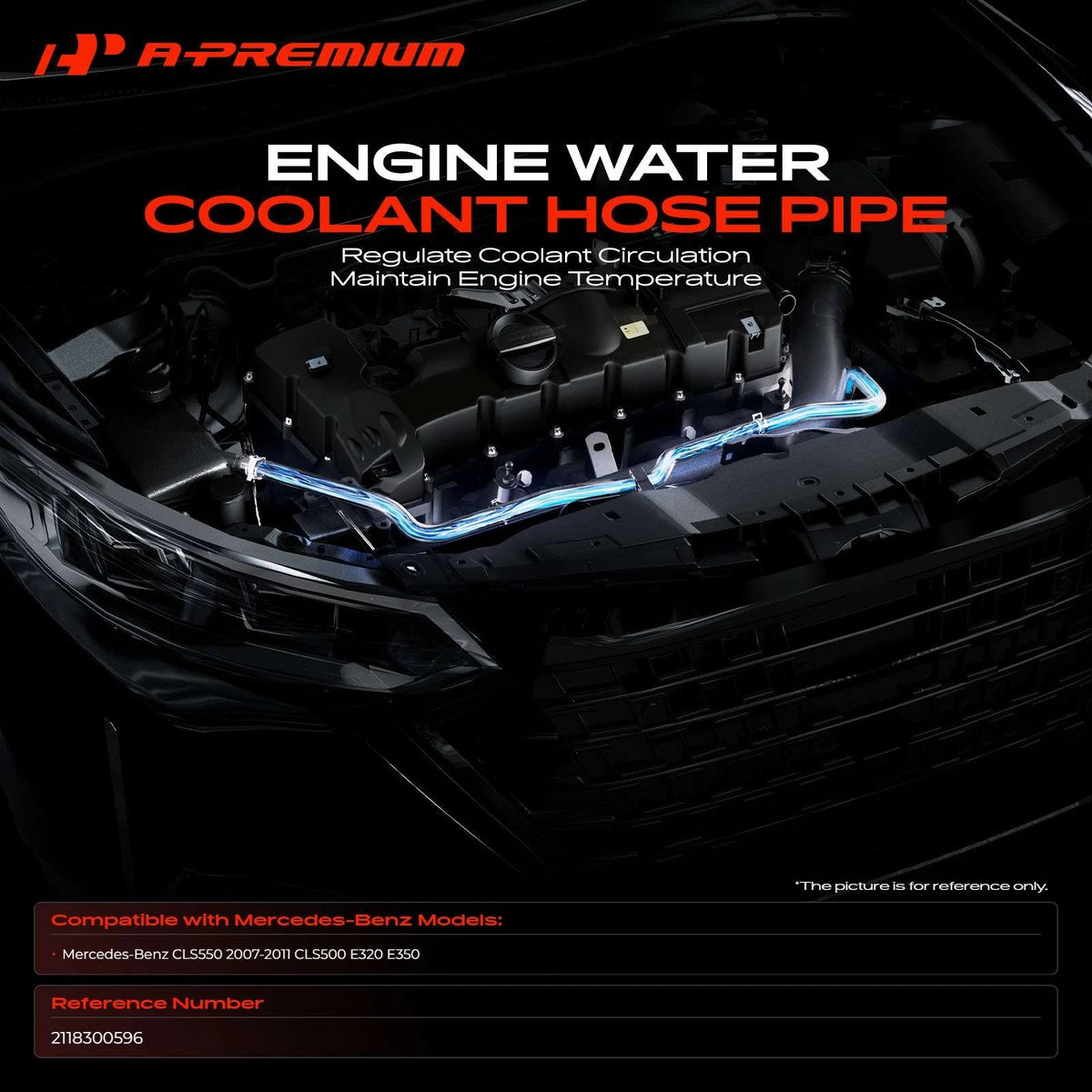 Return Line from Heat Exchanger Water Coolant Pipe for Mercedes-Benz (2003–2009) 2118300596