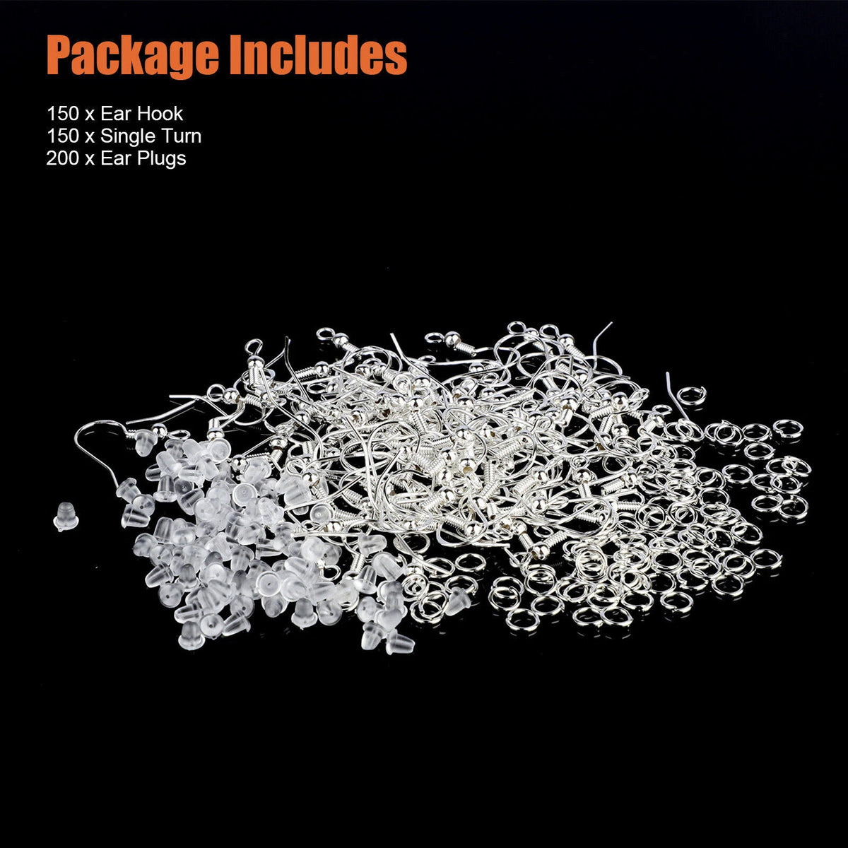 Set of 500 Jewelry Making Findings 925 Sterling Silver Earring Hooks