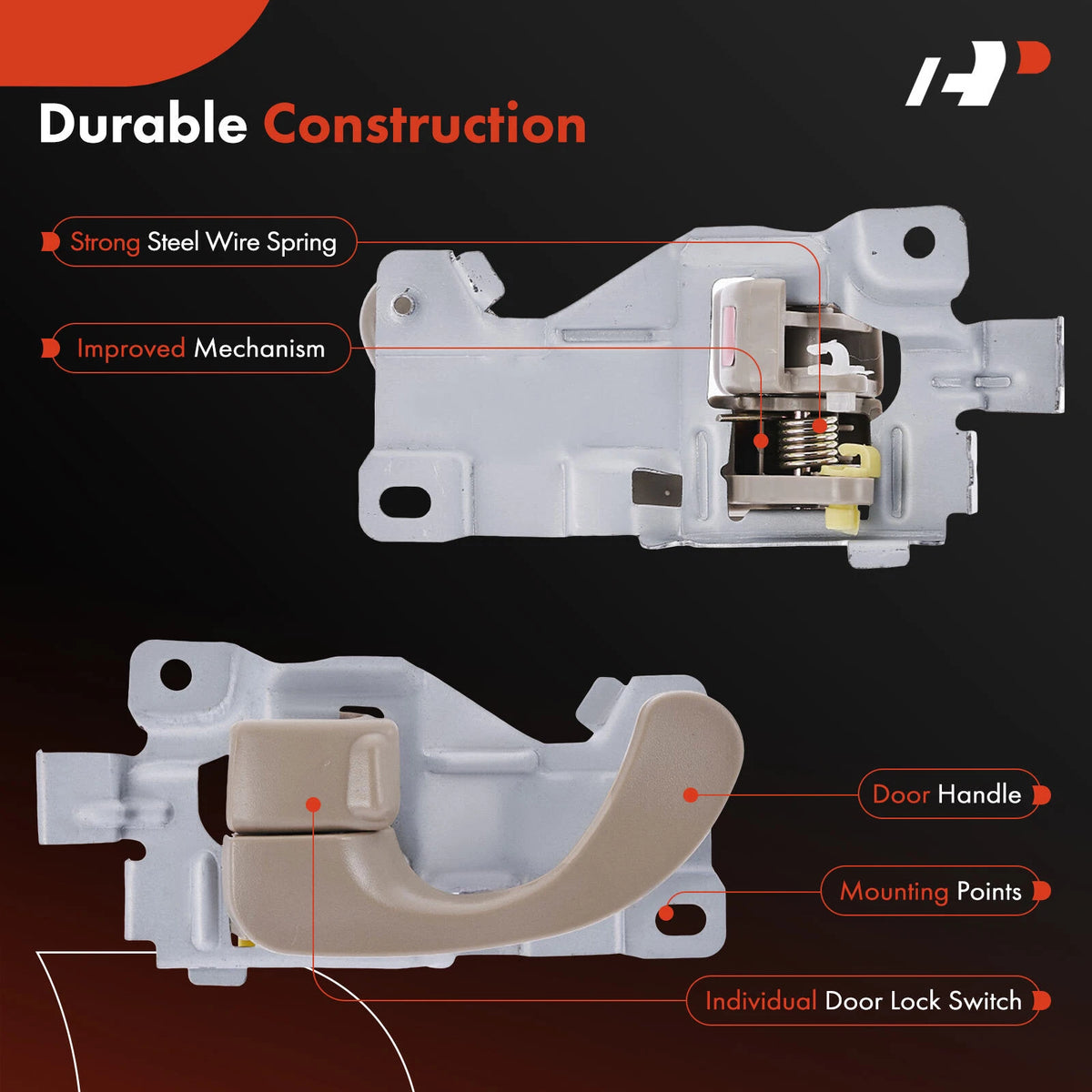 Front Left Interior Door Handle for Chrysler Sebring Dodge (2001–2005) MR473717, MR641411, 93180