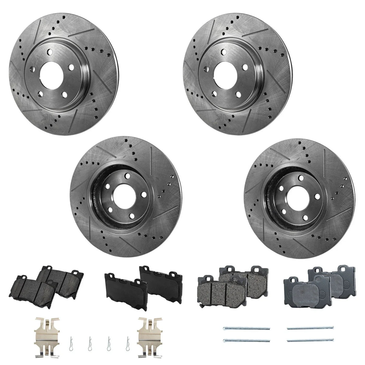 Brake Disc Rotors and Pads Kit for Nissan 370Z, Infiniti G37