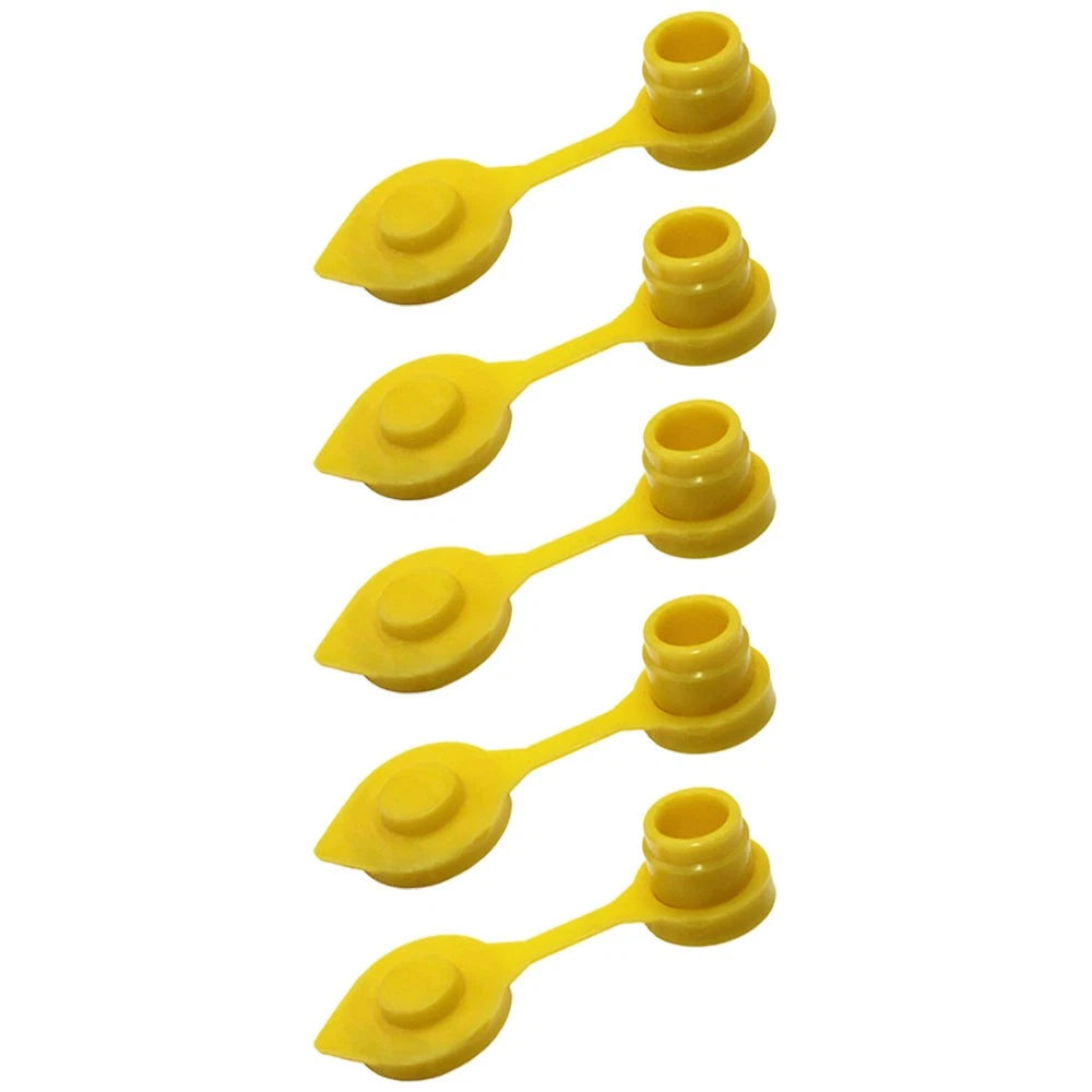 Set of 5 Yellow Vent Caps for Fuel Jug Containers Gas Cans