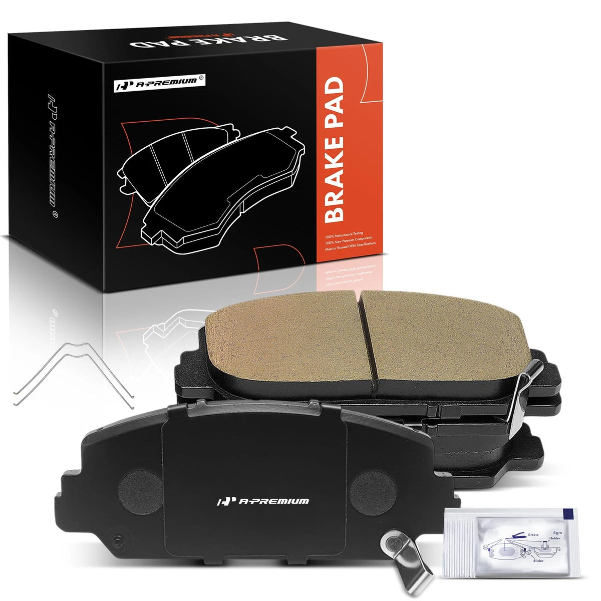 Set of 4 Front Ceramic Brake Pads for Honda Accord (2016–2017) P-1832