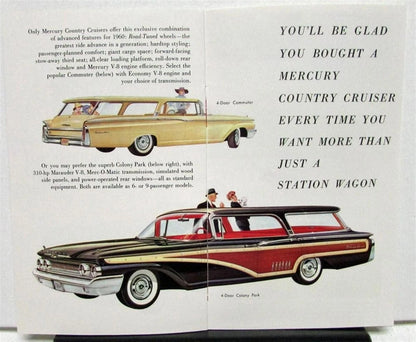 1960 Mercury Dealer Sales Pocket Brochure Full Line Original