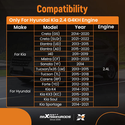 2X G4KH 2.0T Engine Rebuild Kit w/ Timing Set for Hyundai KIA (JNZEIL)