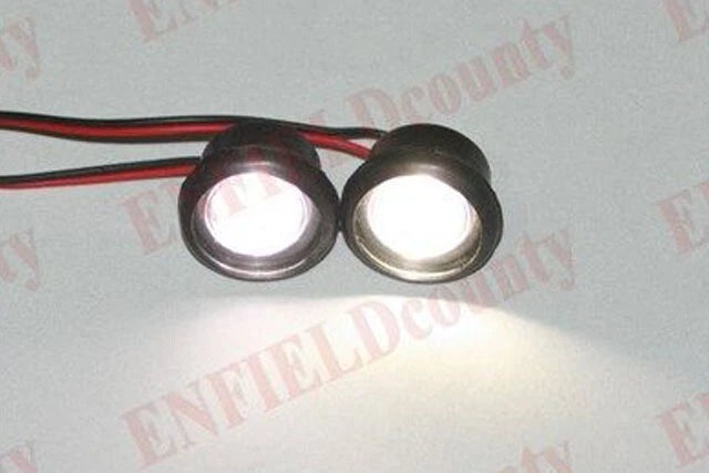 2X Front Pilot Lamp Bright White 12V LED Bulb for Royal Enfield Motorcycle