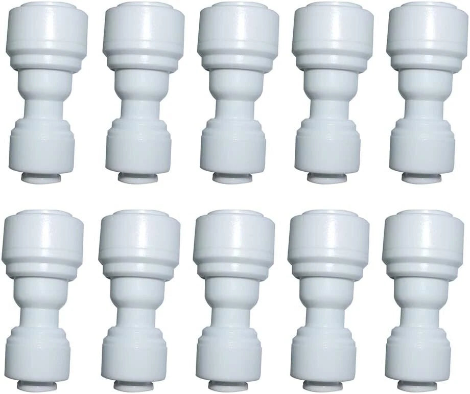 Reducing Straight Union Quick Connector Fittings for RO Water (3/8 to 1/4)