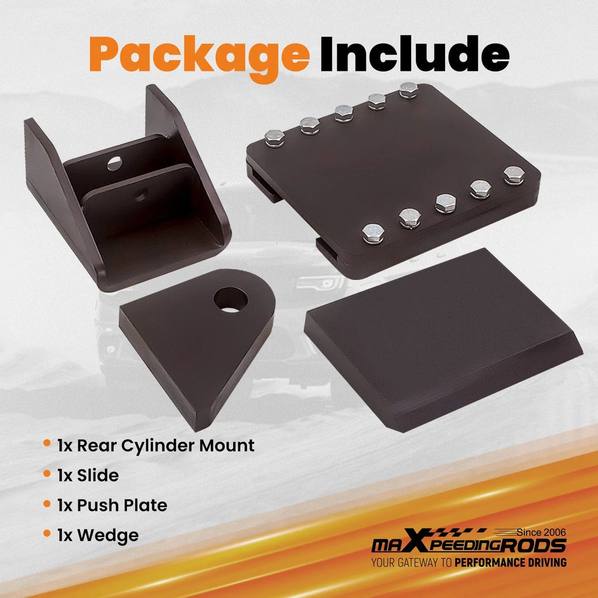 Steel Log Splitting Wedge Splitter Mount Kit for 6 Inch Beam
