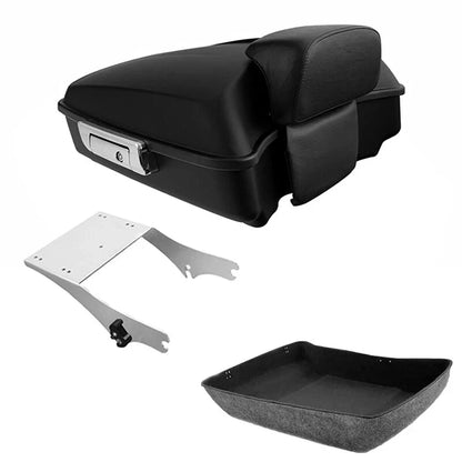 Chopped Trunk Pad Mount for Harley Touring Road King (1997–2008) Matte Black