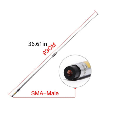 1Pc Dual Band VHF/UHF SMA-M BNC Antenna for Motorola Kenwood