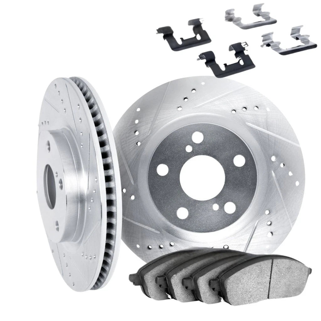 Rotor Set Front for GMC Safari (1990–2002) ALX-PAU-DF-7512-48147-CLA2 Vented Drilled Slotted