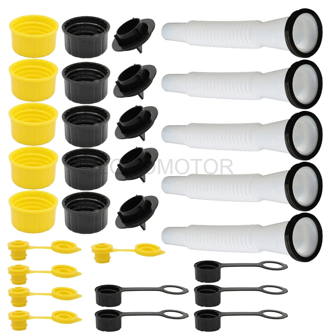 5X Replacement Gas Can Spout Nozzle Vent Kit for Plastic Gas Cans (Old Style)