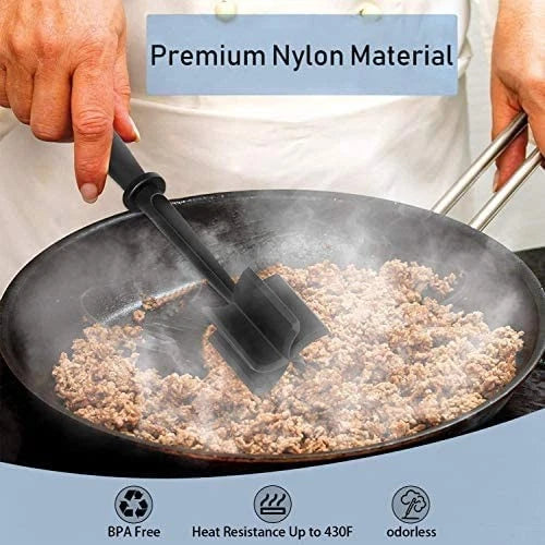 Meat Chopper with 5 Curve Blades for Ground Beef (1 Pack) - Black