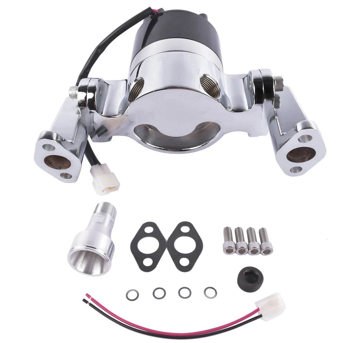 Chrome High Flow Electric Water Pump for SBC Small Block Chevy (283–400) 8010C
