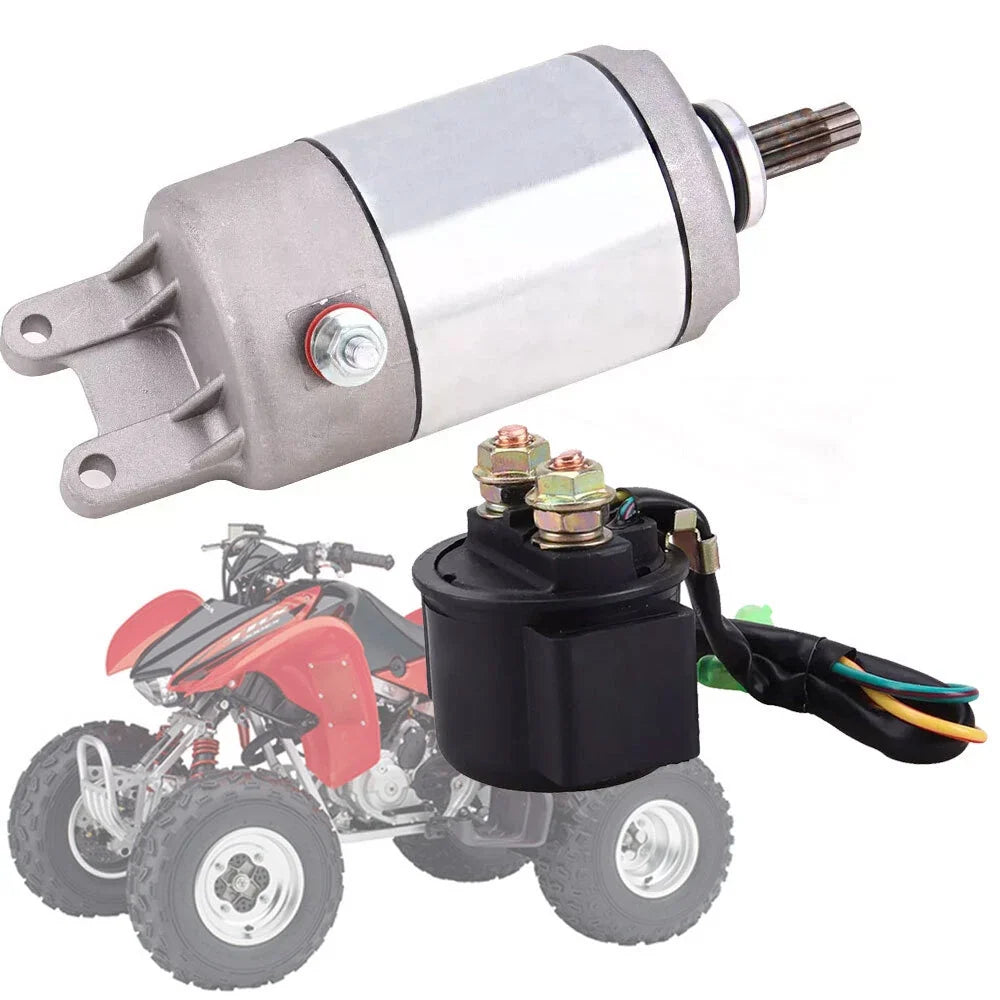 Starter & Starter Relay Solenoid for Honda TRX300EX Sportrax 300 (1993–2003)