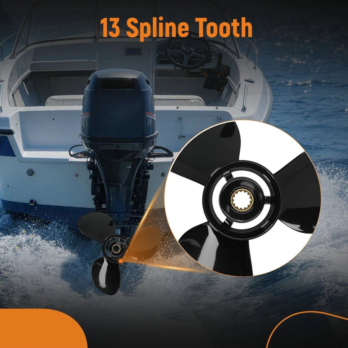 15" Aluminum Boat Propeller 3 Blade RH for Evinrude 40-75HP (1975–2005) 778774